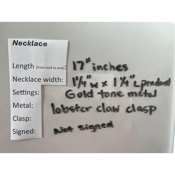 Gold-tone Dragon and Phoenix Pendant Necklace with Green Enamel and Red Accent - Picture 7 of 7